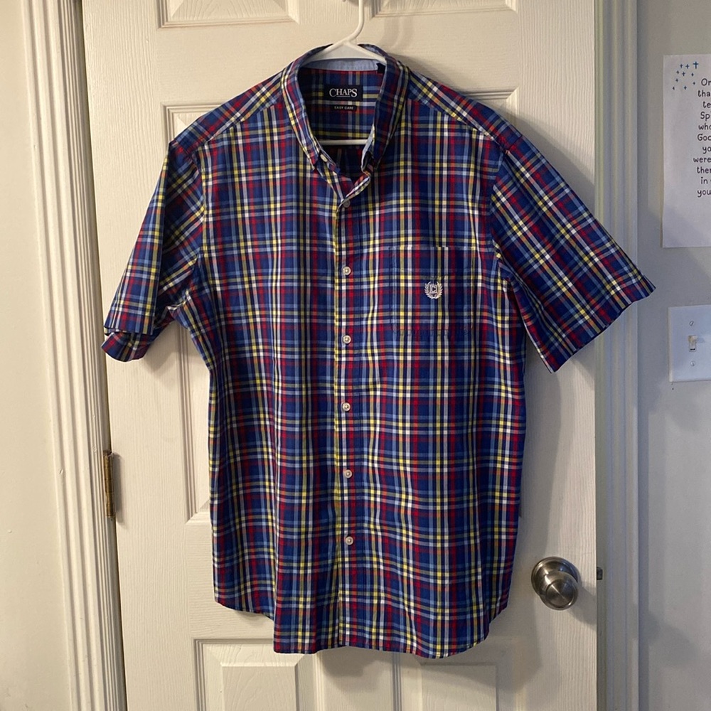 Chaps short sleeve button down shirt, men’s size XL